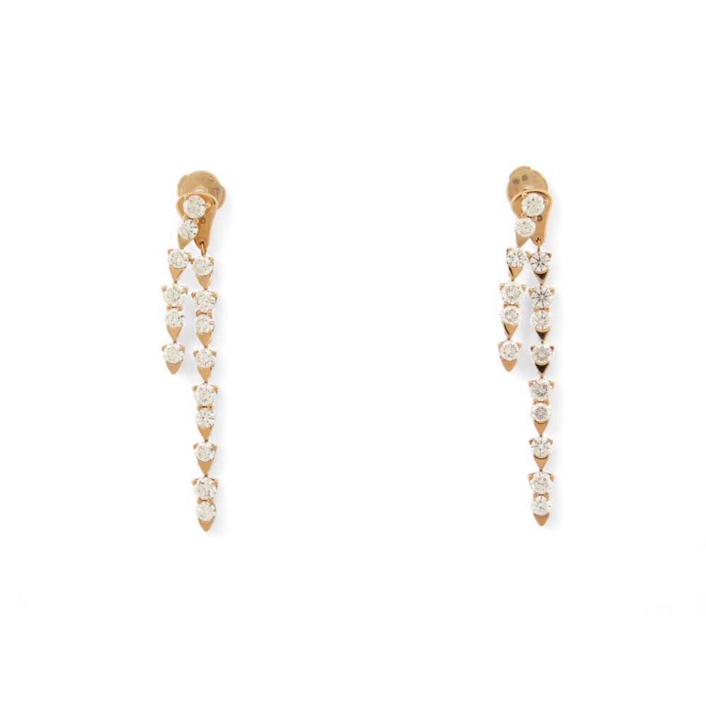 NEUF BOUCLES D'OREILLES PIAGET G38R3100 2.78CTS OR & 30 DIAMANTS EARRINGS 21000€