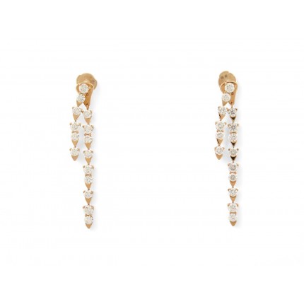 NEUF BOUCLES D'OREILLES PIAGET G38R3100 2.78CTS OR & 30 DIAMANTS EARRINGS 21000€