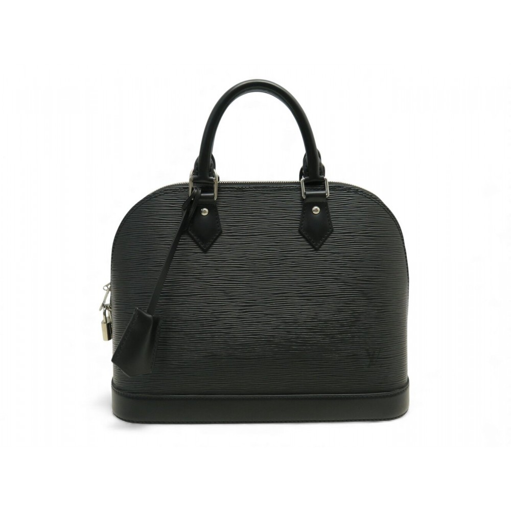 NEUF SAC A MAIN LOUIS VUITTON ALMA PM M40302 EN CUIR EPI NOIR & ARGENT BAG 2150€