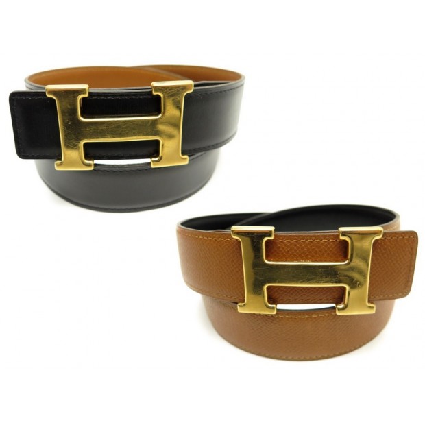  CEINTURE HERMES REVERSIBLE BOUCLE H 