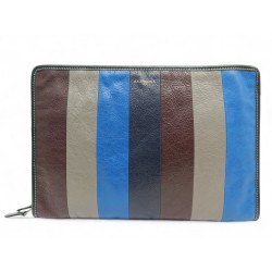 NEUF SAC POCHETTE A MAIN BALENCIAGA 480992 EN CUIR MULTICOLORE CLUTCH BAG 570€