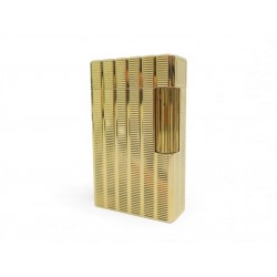 VINTAGE BRIQUET ST DUPONT LIGNE 2 PM GUILLOCHE EN PLAQUE OR DORE LIGHTER 850€