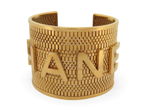 bracelet chanel manchette logo cc large