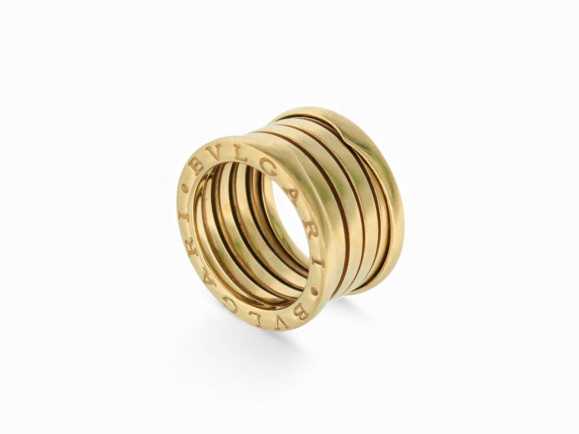 bague bulgari b.zero1 4 rangs 323541 t50 en or jaune