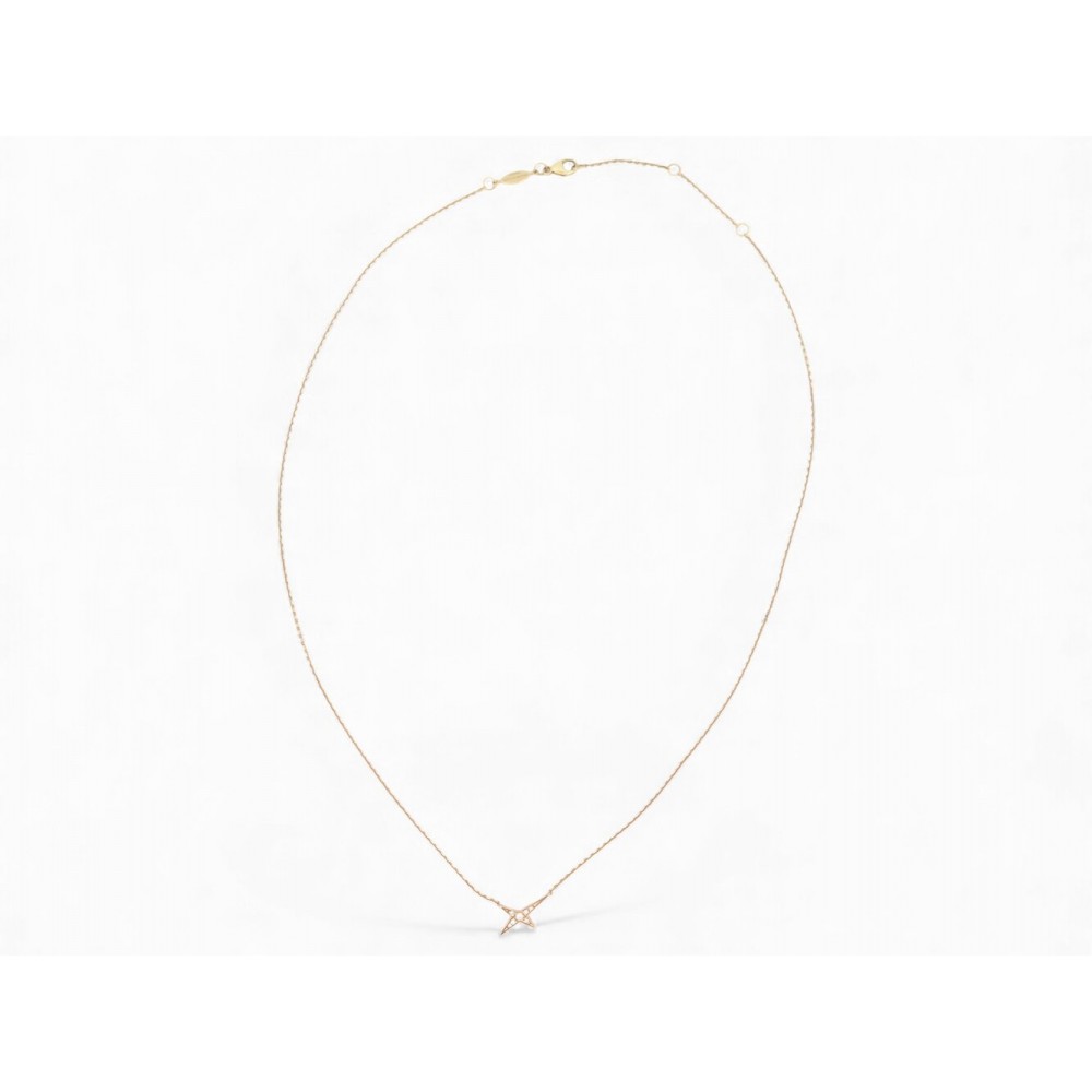 NEUF COLLIER MAUBOUSSIN PENDENTIF FEMME DES ANNEES 25 ETOILE EN OR DIAMANTS 795€