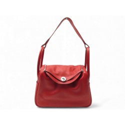 NEUF SAC A MAIN HERMES LINDY 30 2016 EN CUIR SWIFT ROUGE LEATHER HAND BAG 7900€