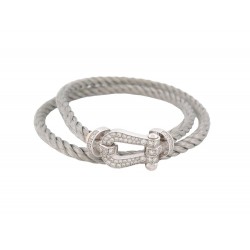 BRACELET FRED GRAND FORCE 10 DOUBLE TOUR 0B0050 T18 OR 18K DIAMANTS 0.9CT 11100€
