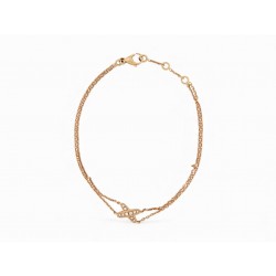 BRACELET CHAUMET JEUX DE LIENS EN OR ROSE 18K 3GR 10 DIAMANTS 0.1CT BOITE 2800€
