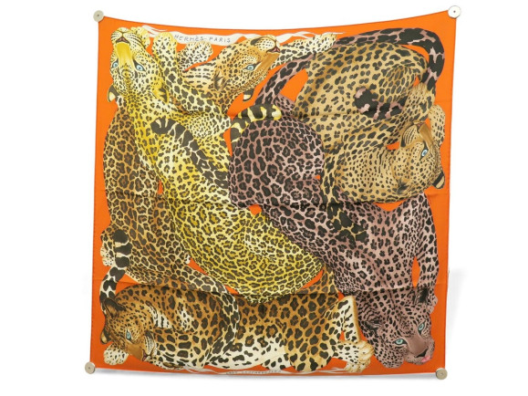 rare foulard hermes lazy leopardesses carre 90