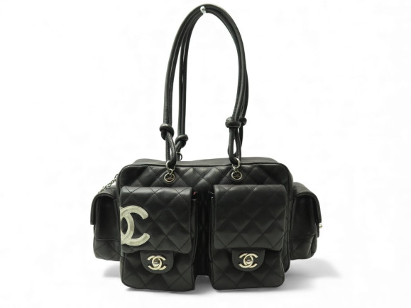 sac a main chanel cambon reporter pm cuir matelasse