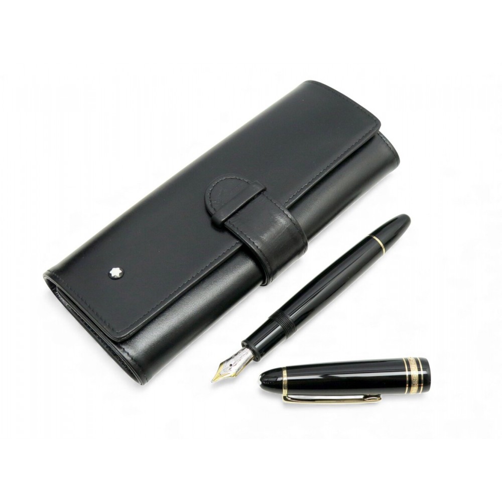 NEUF STYLO PLUME MONTBLANC MEISTERSTUCK TRAVELLER 147 + ETUI FOUNTAIN PEN 995€