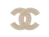  broche chanel logo cc strass 2022 en metal dore