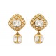 VINTAGE BOUCLES D'OREILLES CHANEL PENDANTES STRASS DE CASTELLANE 1984 EARRINGS