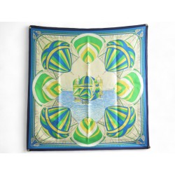 VINTAGE FOULARD HERMES SPINNAKERS JULIA ABADIE CARRE 90 SOIE + BOITE SCARF 530€