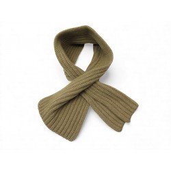 NEUF ECHARPE LORO PIANA EN MAILLE 100% CACHEMIRE MARRON FENTE BROWN SCARF 990€