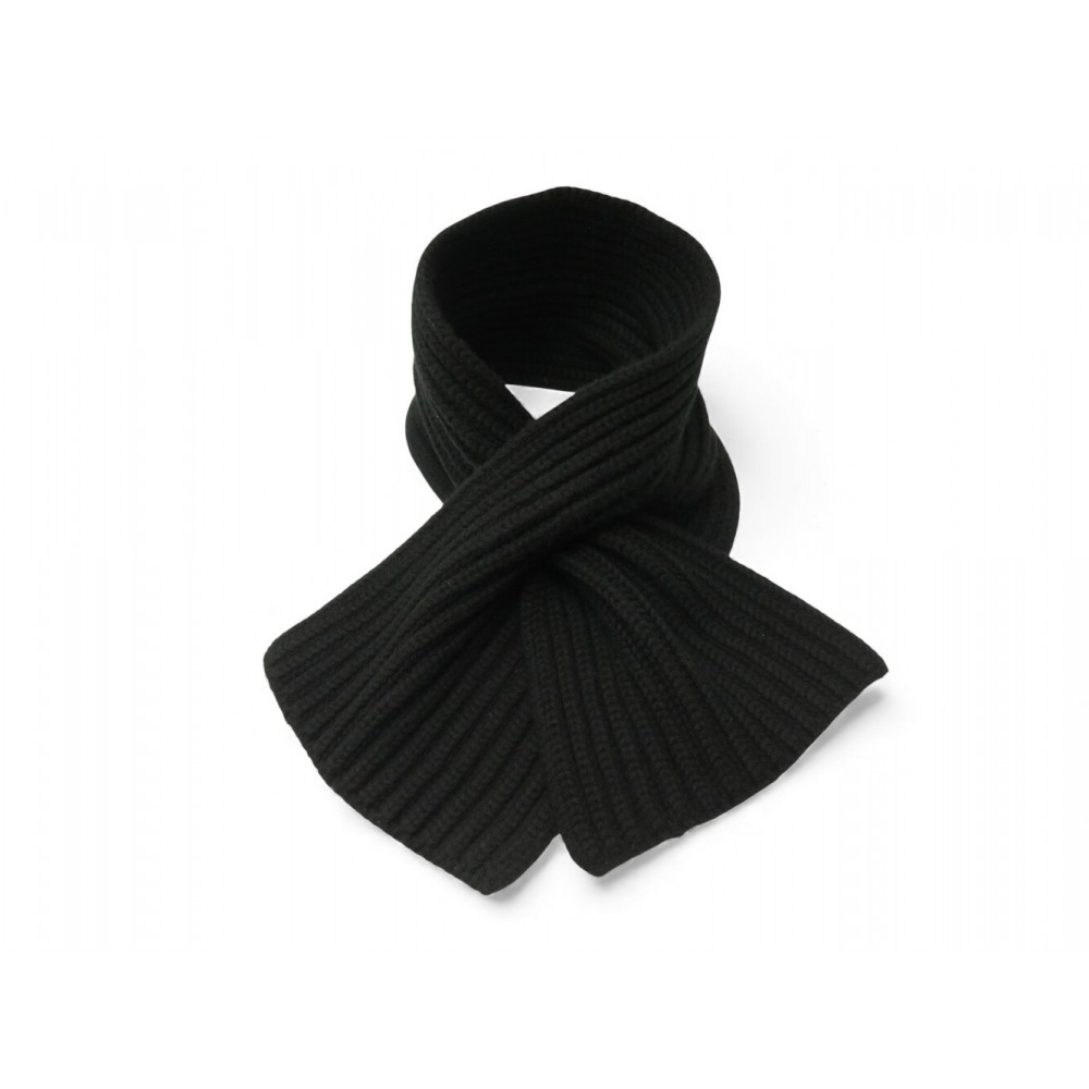 NEUF ECHARPE LORO PIANA EN MAILLE 100% CACHEMIRE NOIRE FENTE BLACK SCARF 990€