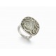 BAGUE ADLER PIERRE CABOCHON CAGE 145 DIAMANTS 2CT T54 EN OR BLANC 18K RING 6000€