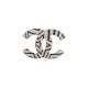 NEUF BROCHE CHANEL LOGO CC STRASS ETOILE METAL ARGENTE SILVER STEEL BROOCH 720€