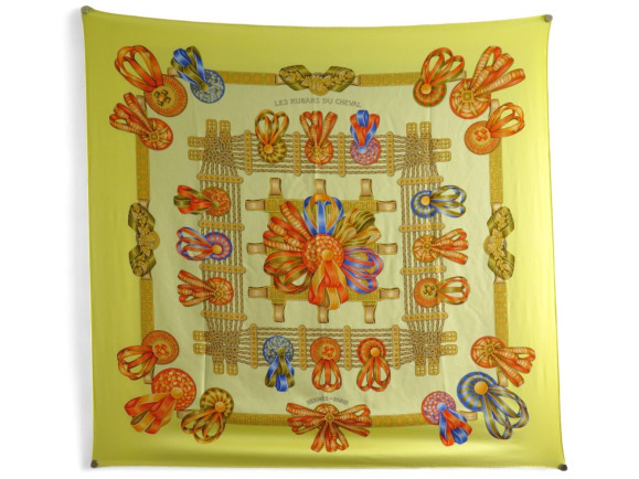 foulard hermes les rubans du cheval metz carre 90 en