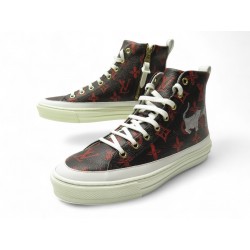NEUF BASKETS LOUIS VUITTON GRACE CODDINGTON STELLAR MONOGRAM CHATS 37 SNEAKERS