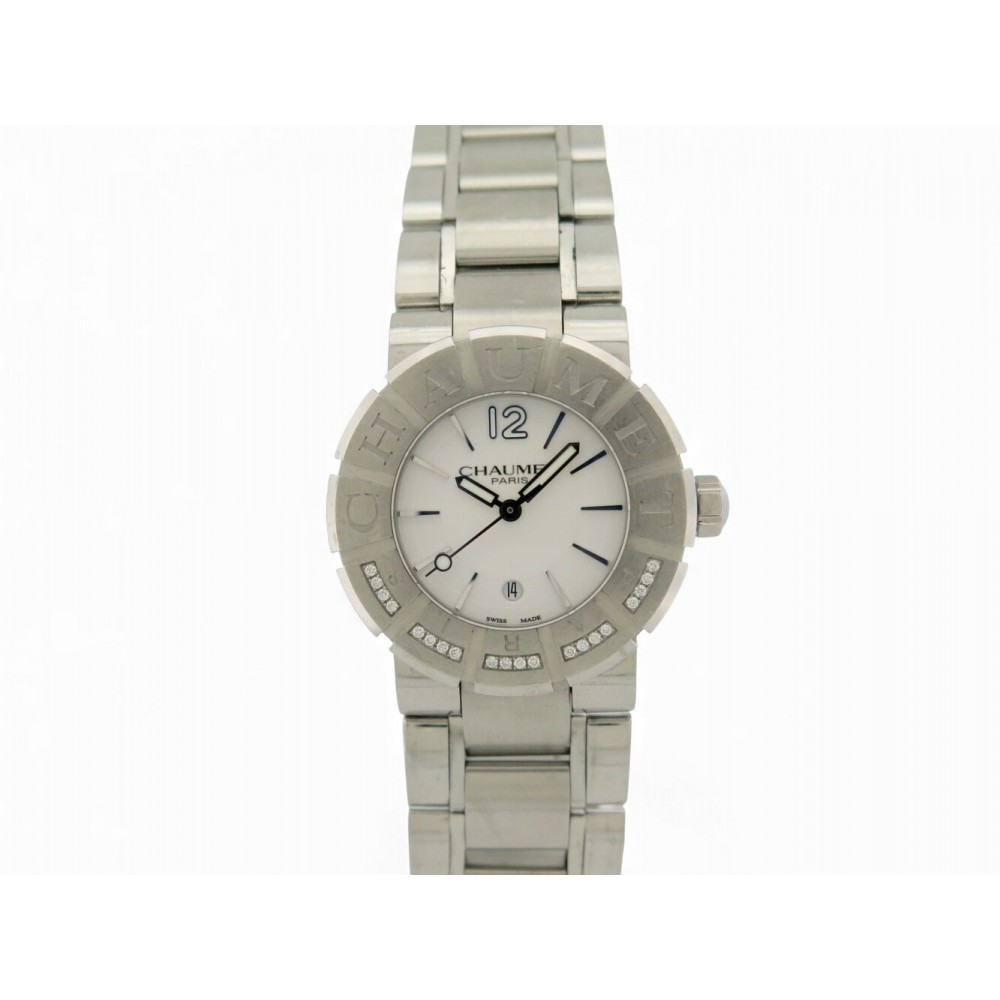 MONTRE CHAUMET CLASS ONE 622C 33MM EN ACIER 20 DIAMANTS QUARTZ LADY WATCH 4900€