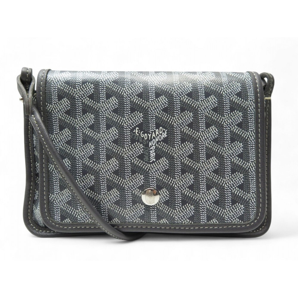 NEUF SAC A MAIN GOYARD POCHETTE PLUMET TOILE GOYARDINE GRISE BANDOULIERE NEW BAG