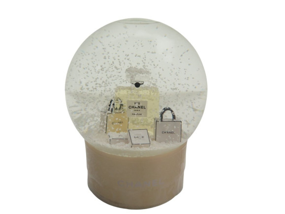  boule a neige chanel flacon n 5 sac verre