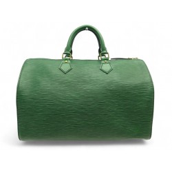 VINTAGE SAC A MAIN LOUIS VUITTON SPEEDY 35 M42994 CUIR EPI VERT HAND BAG 1700€