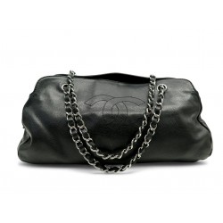 SAC A MAIN CHANEL SHOPPING LOGO CC CUIR CAVIAR NOIR PORTE EPAULE HOBO BAG 6000€