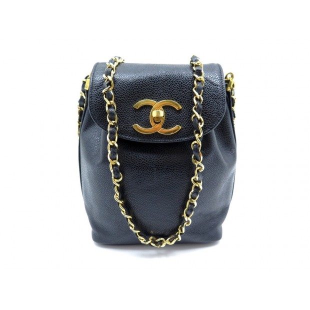 Chanel Gabrielle. Black Leather ref.56717 - Joli Closet