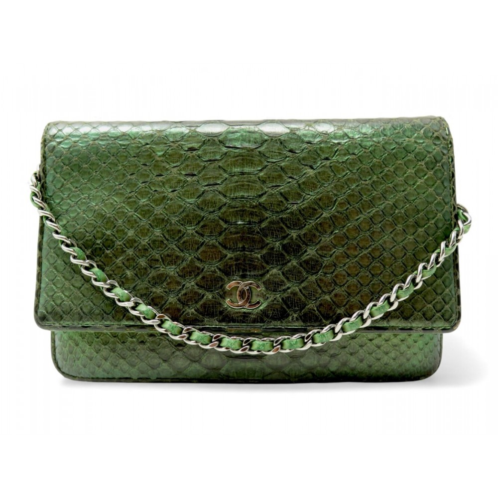 SAC A MAIN CHANEL WALLET ON CHAIN ED LIMITEE CUIR PYTHON BANDOULIERE WOC BAG