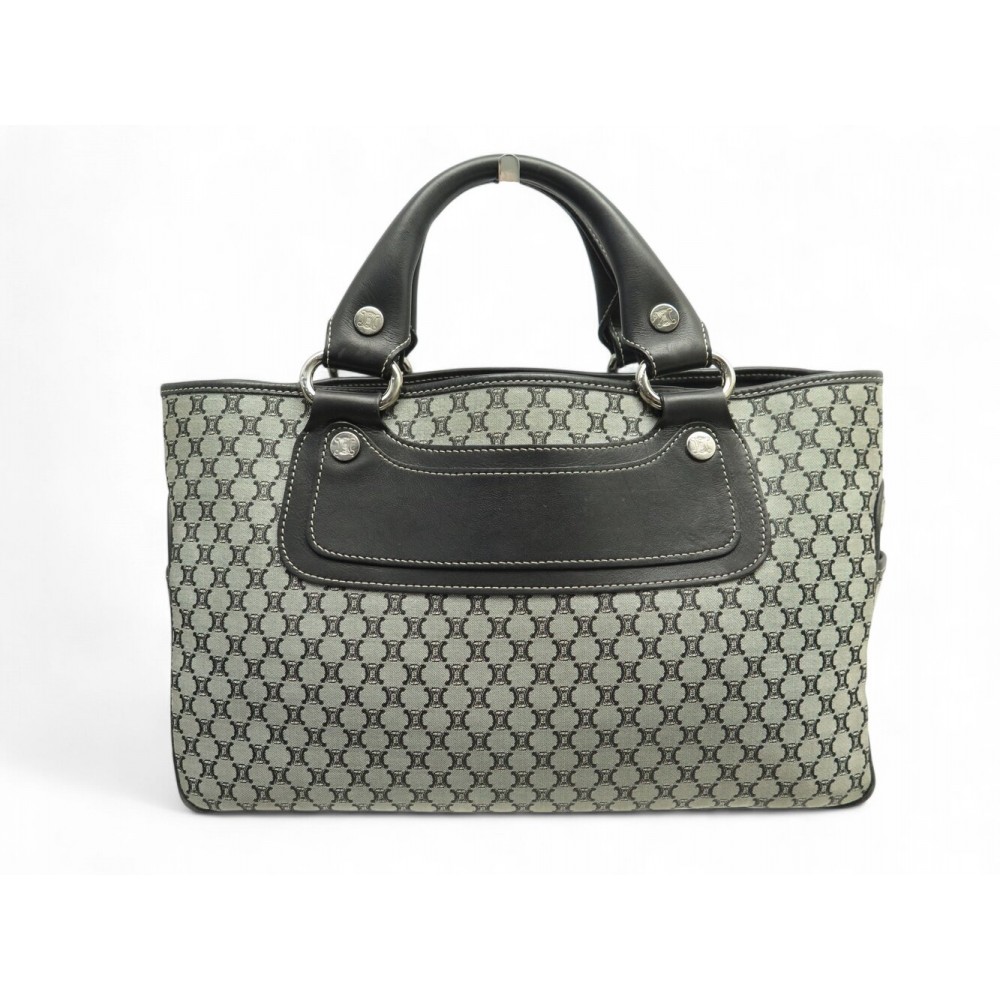 VINTAGE SAC A MAIN CELINE BOOGIE TOILE TRIOMPHE PORTE MAIN CANVAS HAND BAG 1600€