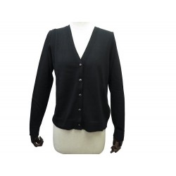 NEUF GILET CHRISTIAN DIOR BRODERIE ABEILLE LOGO CD 40 M LAINE NOIRE VEST 1300€