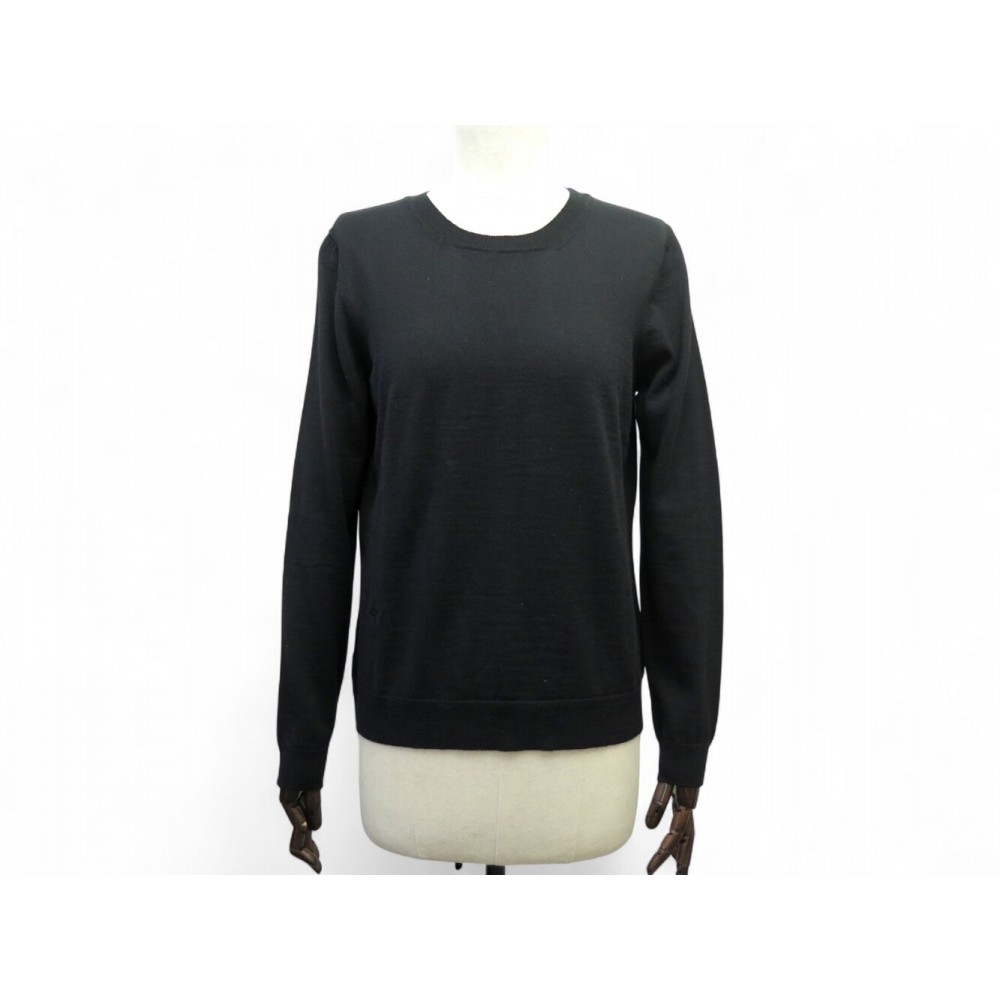 NEUF PULL CHRISTIAN DIOR BRODERIE ABEILLE LOGO CD 40 M LAINE NOIRE SWEATER 1300€