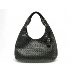 SAC A MAIN BOTTEGA VENETA CAMPANA EN CUIR INTRECCIATO NOIR BLACK HAND BAG 3900€