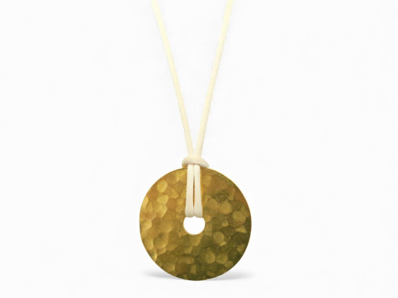 collier dinh van pendentif pi 40 mm or jaune 24k