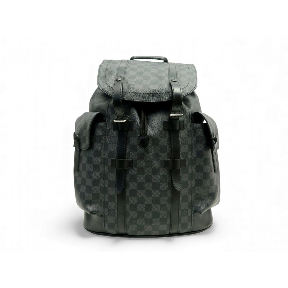 SAC A DOS LOUIS VUITTON CHRISTOPHER MM N41379 DAMIER GRAPHITE BACKPACK BAG 2800€