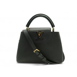 NEUF SAC A MAIN LOUIS VUITTON CAPUCINES BB M24728 EN CUIR NOIR BANDOULIERE 6100€