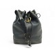 VINTAGE SAC MAIN CHRISTIAN DIOR SEAU LOGO CD CUIR GRAINE BLEU BUCKET BAG 2800€