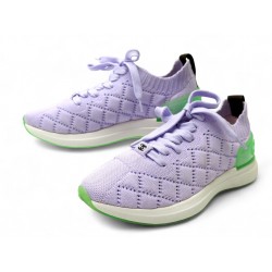 NEUF CHAUSSURES CHANEL CC TRAINER SNEAKER G35549 BASKET TOILE 36.5 SHOES 1150€