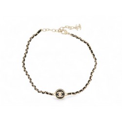 NEUF COLLIER CHANEL CHOKER LOGO CC ROND ABA006 2023 EN METAL DORE NECKLACE 890€