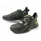 NEUF CHAUSSURES BASKETS FENDI FLOW 7E1519 8 IT 43 TOILE CUIR NOIR SNEAKERS 820€