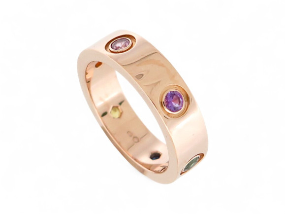 bague cartier love t55 en or 18k pierres saphir