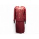 VINTAGE ENSEMBLE CHANEL TAILLEUR VESTE JUPE CUIR BORDEAUX L 42 BOUTONS CC 15000€