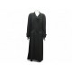 NEUF MANTEAU LONG CHANEL IMPERMEABLE 1997 M 38 EN LAINE NOIRE TRENCH COAT 8000€