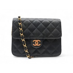 SAC A MAIN CHANEL MINI SQUARE LOGO CC EN SATIN MATELASSE BANDOULIERE BAG 4200€