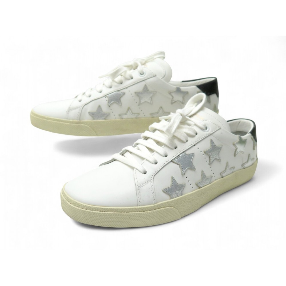 CHAUSSURES SAINT LAURENT 419197 BASKETS 39 IT 40 FR CLASSIC STARS SNEAKERS 650€