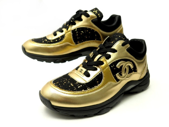 chaussures baskets chanel g34360 tennis trainer