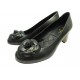 NEUF CHAUSSURES CHANEL G31545 ESCARPINS CAMELIA 37.5 CUIR NOIR MATELASSE 1120€