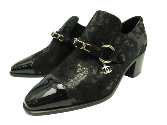  chaussures chanel g34219 mocassins a talon 37.5